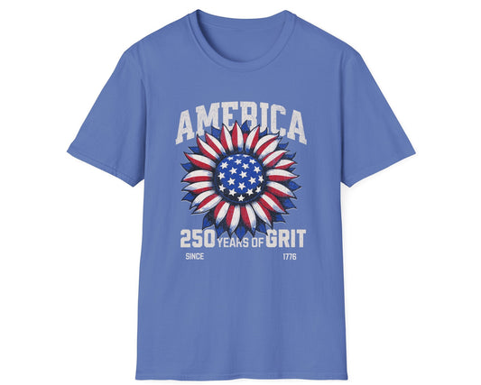 American Grit Sunflower Tee - Gildan Softstyle
