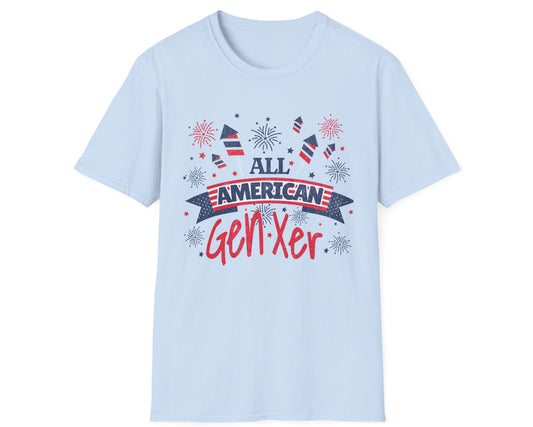 All American Gen Xer Tee - Gildan Softstyle