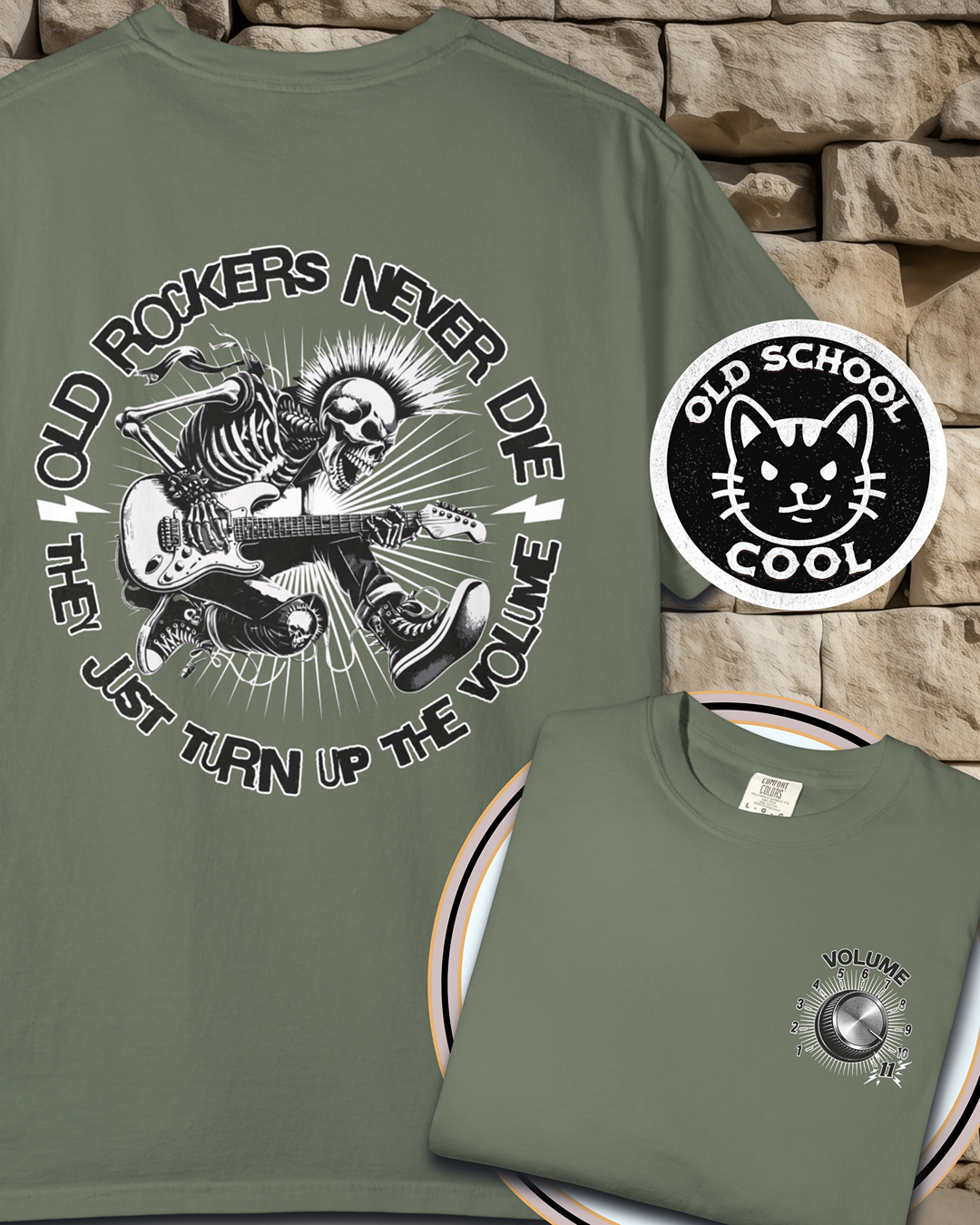 Rock Volume Tee - Back + Pocket-style Design