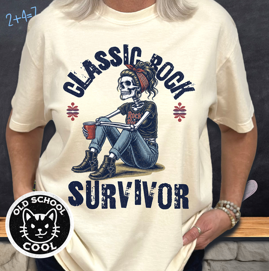 Classic Rock Survivor Tee - Front Graphic