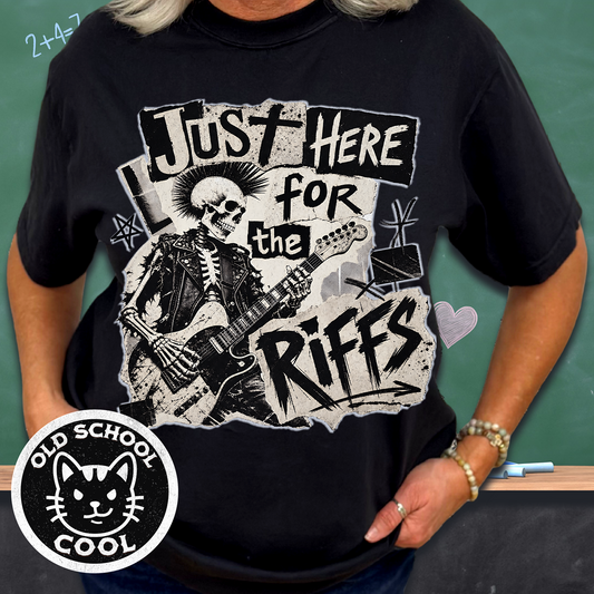 Just Riffs Skeleton Tee - Front Graphic