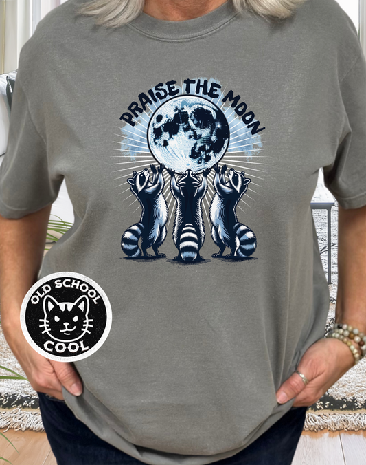 Praise the Moon Raccoon Tee