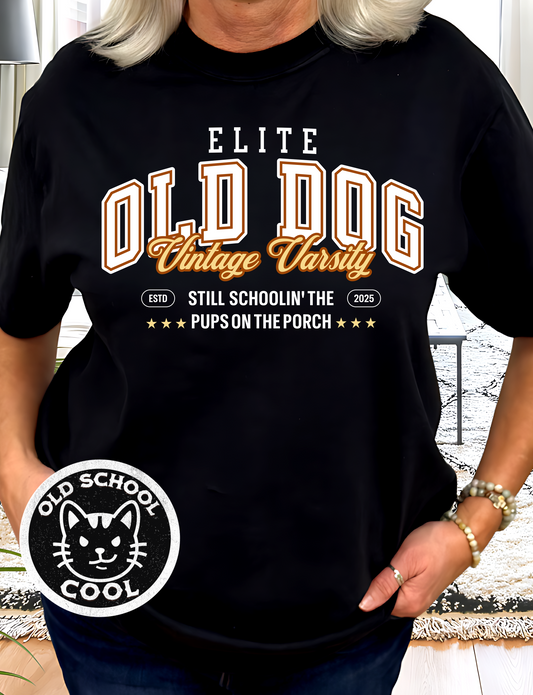 Old Dog Vintage Varsity T-Shirt