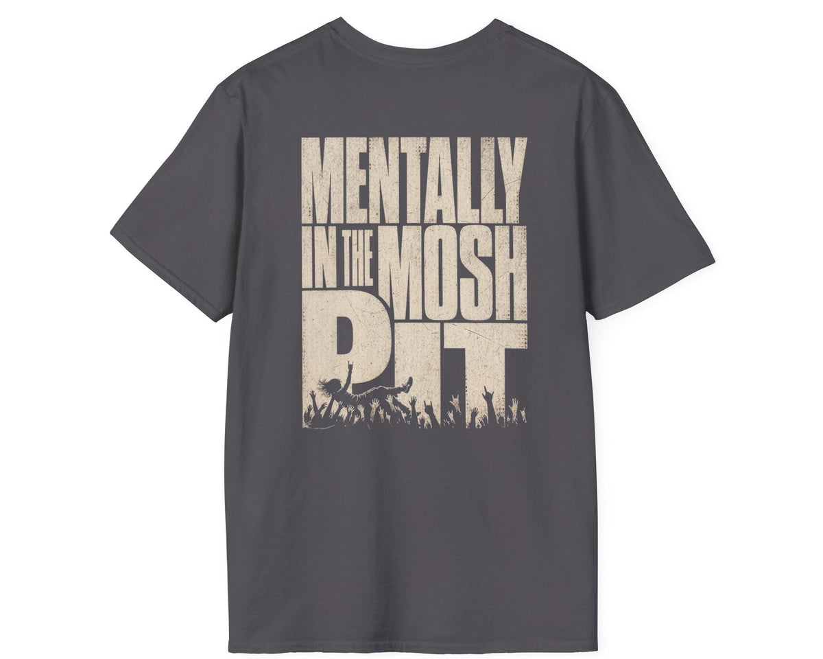 Mental Mosh Pit Tee - Back + Pocket-style Design - Gildan Softstyle