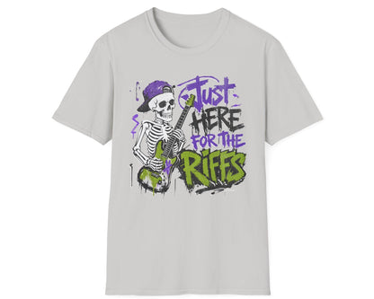 Skeleton Riffs Tee - Front Graphic - Gildan Softstyle