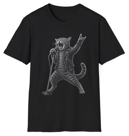 Rock Cat Singer - Gildan Softstyle