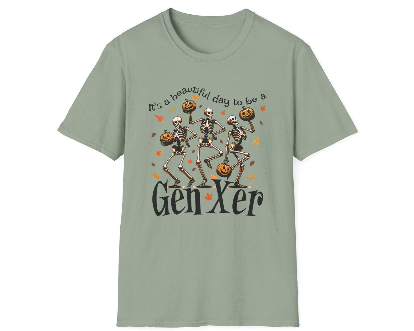 Beautiful Gen Xer Skeleton Tee - Gildan Softstyle
