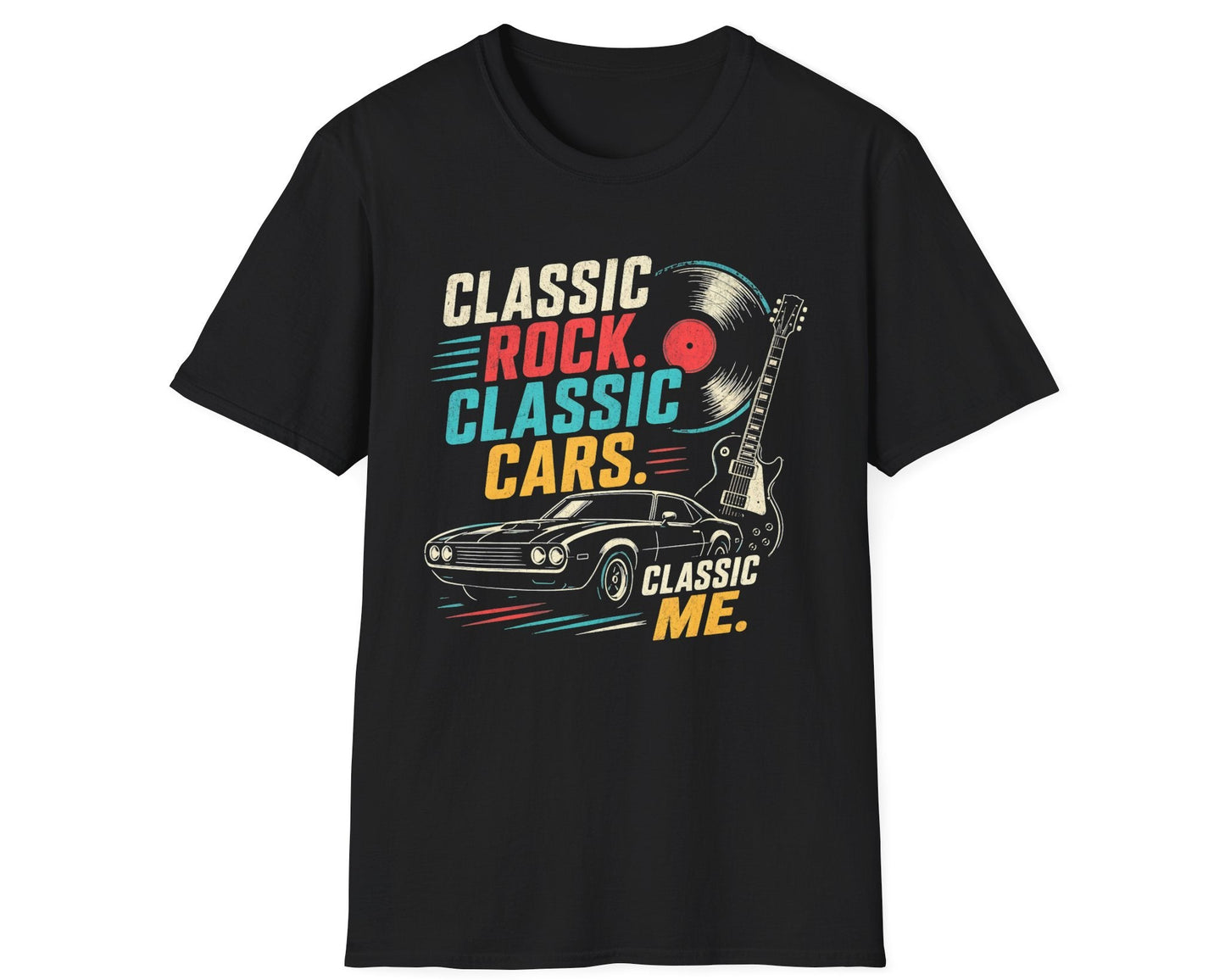 Classic Rock, Cars, Me Tee - Gildan Softstyle