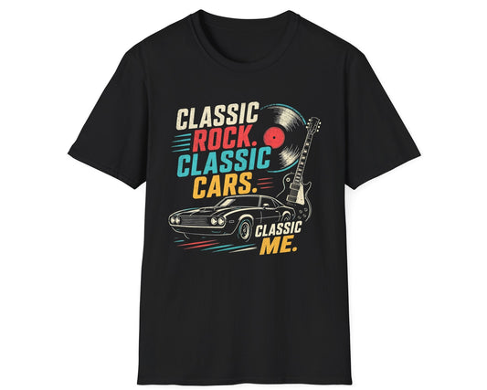 Classic Rock, Cars, Me Tee - Gildan Softstyle