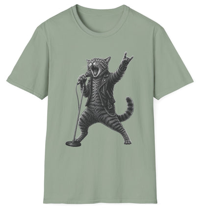 Rock Cat Singer - Gildan Softstyle
