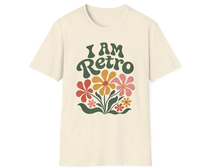 I Am Retro Floral Tee - Gildan Softstyle