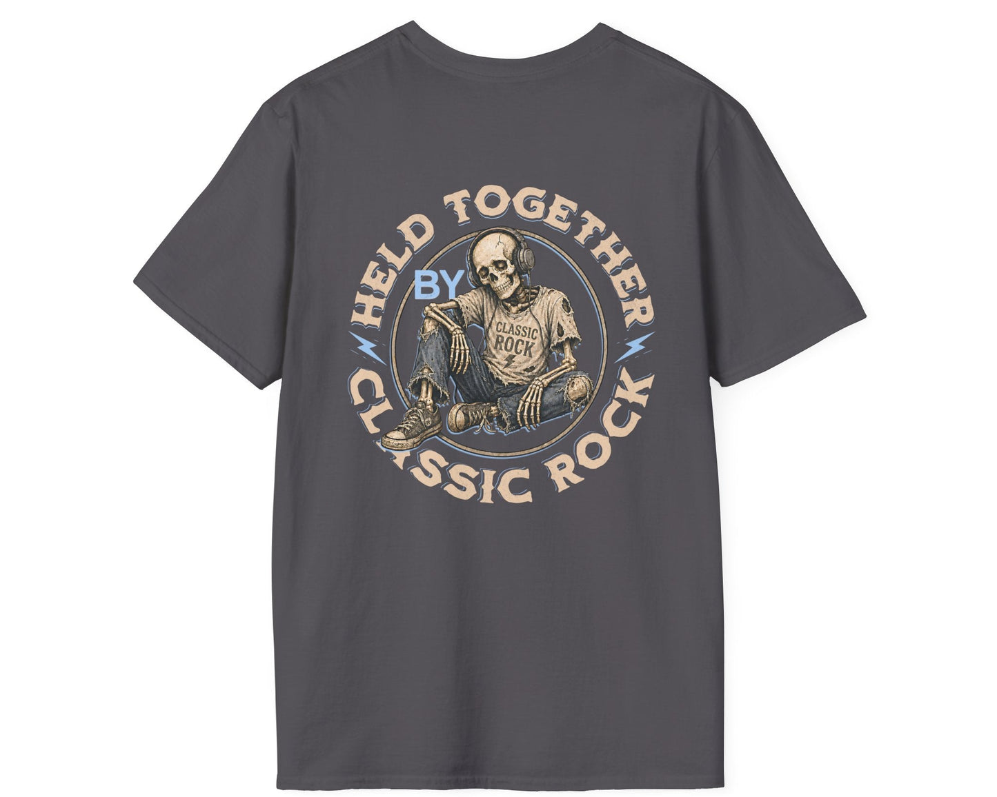 Held Together by Classic Rock - Full Back + Pocket-style Design - Gildan Softstyle