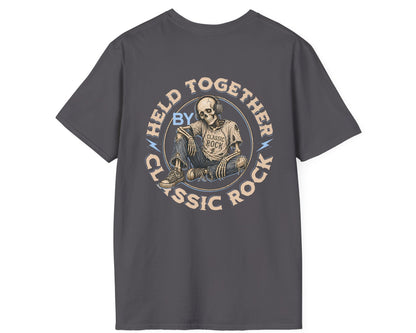 Held Together by Classic Rock - Full Back + Pocket-style Design - Gildan Softstyle