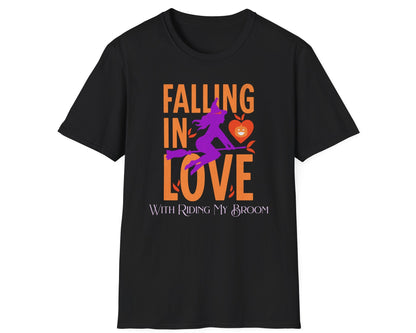 Witchy Broom Love Tee - Gildan Softstyle