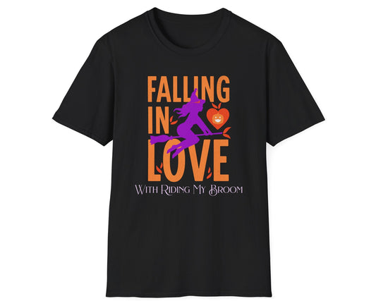 Witchy Broom Love Tee - Gildan Softstyle
