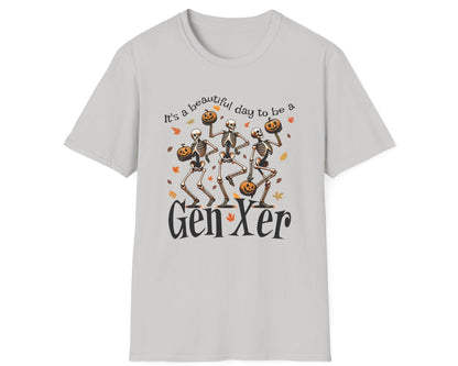 Beautiful Gen Xer Skeleton Tee - Gildan Softstyle