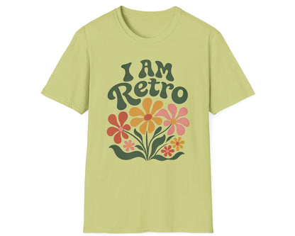 I Am Retro Floral Tee - Gildan Softstyle