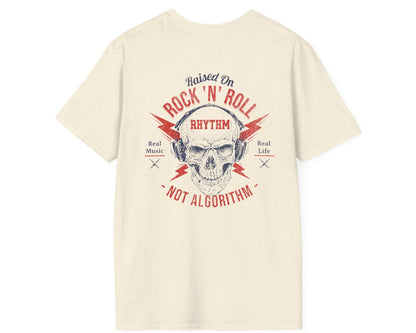 Rock 'N' Roll Rhythm Tee - Full  Back + Pocket-style Design - Gildan Softstyle