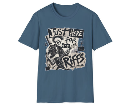 Just Riffs Skeleton Tee - Front Graphic - Gildan Softstyle