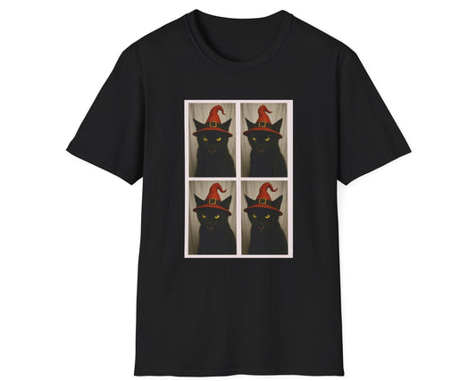 Black Cat Photobooth Tee - Gildan Softstyle