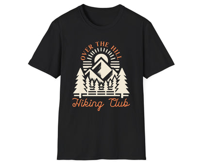 Over the Hill Hiking Club Mountain Tee - Gildan Softstyle
