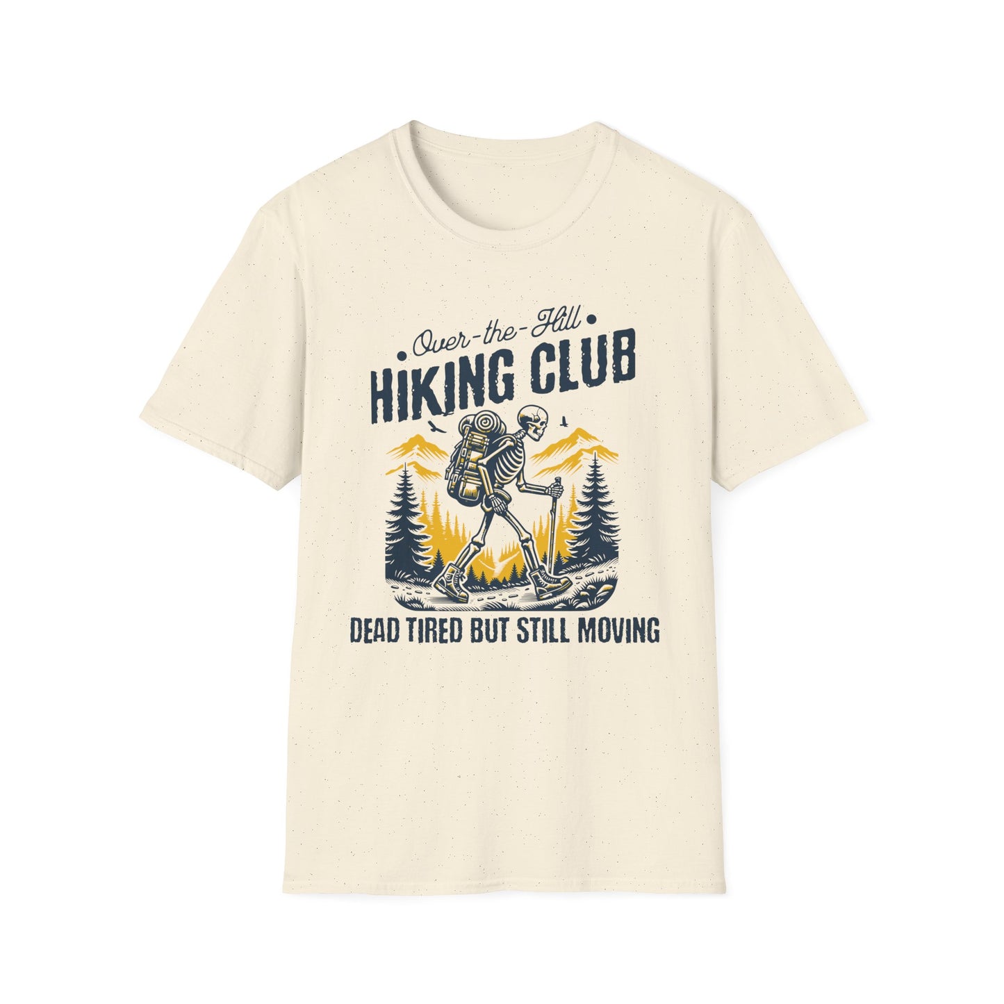 Over-the-Hill Hiking Club Skeleton Tee - Gildan Softstyle