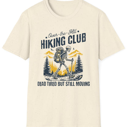 Over-the-Hill Hiking Club Skeleton Tee - Gildan Softstyle