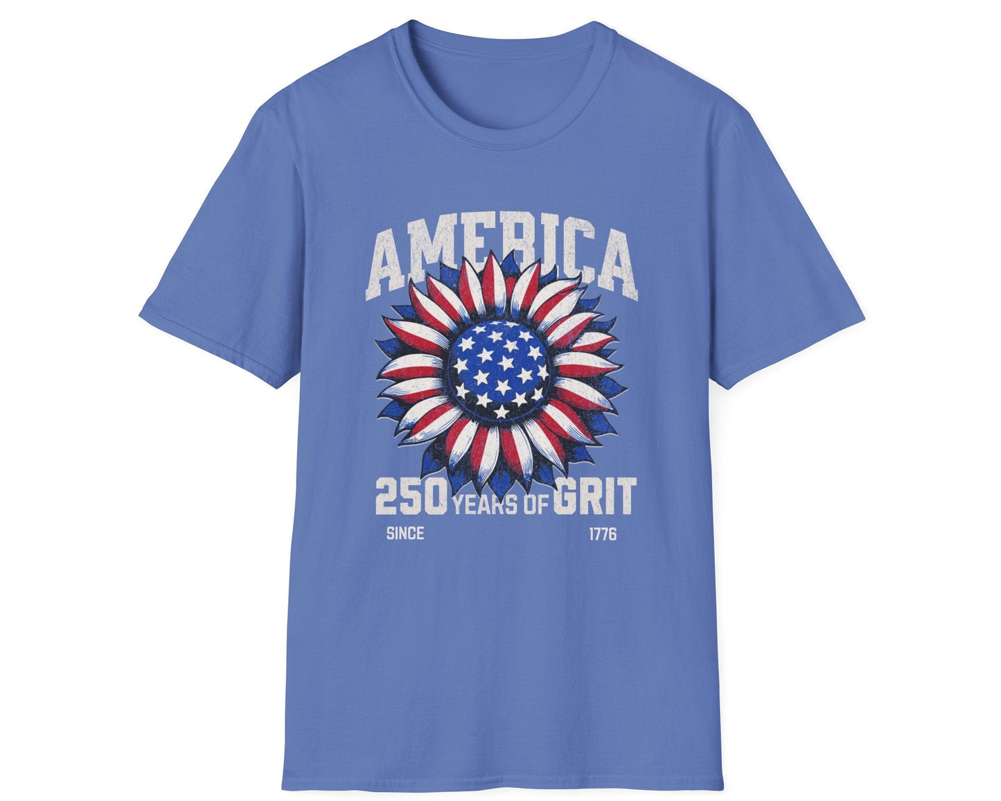 American Grit Sunflower Tee - Gildan Softstyle