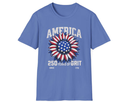 American Grit Sunflower Tee - Gildan Softstyle