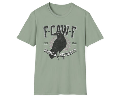 F-Caw-F Gen X University Crow Tee - Gildan Softstyle