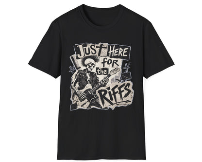 Just Riffs Skeleton Tee - Front Graphic - Gildan Softstyle