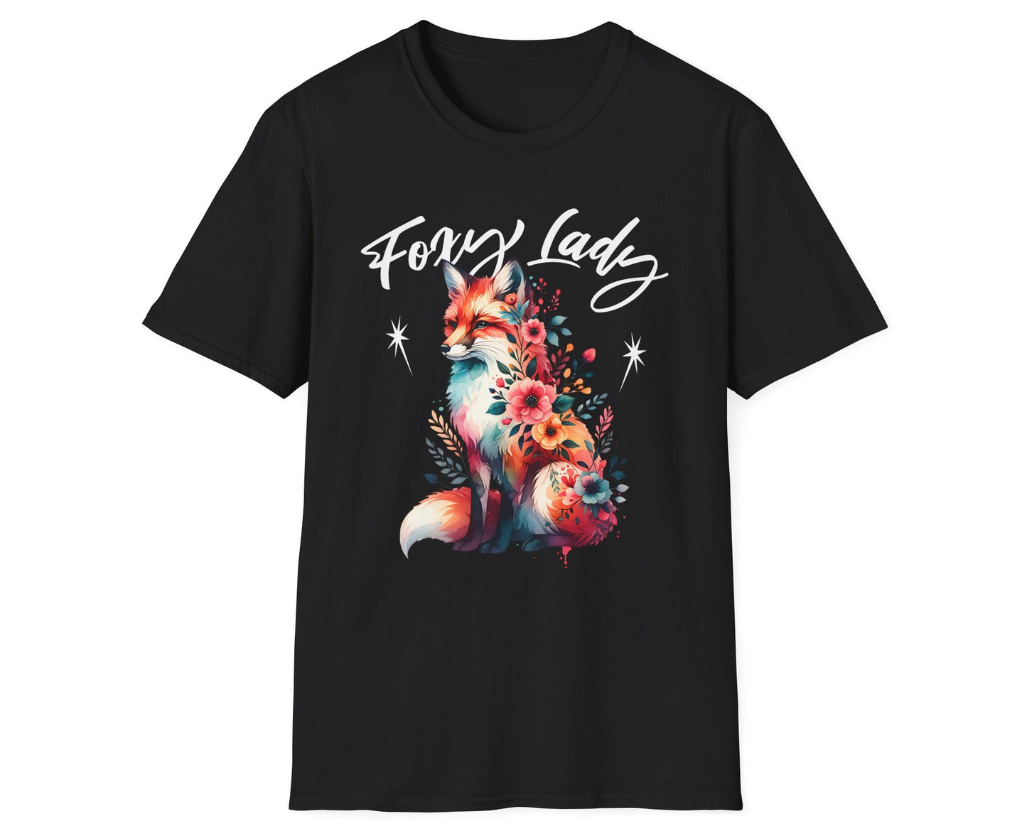 Foxy Lady Watercolor Tee - Gildan Softstyle