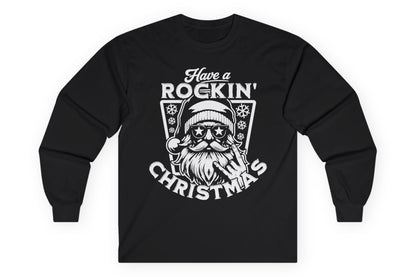 Rockin' Santa Long Sleeve Tee - Gildan Ultra