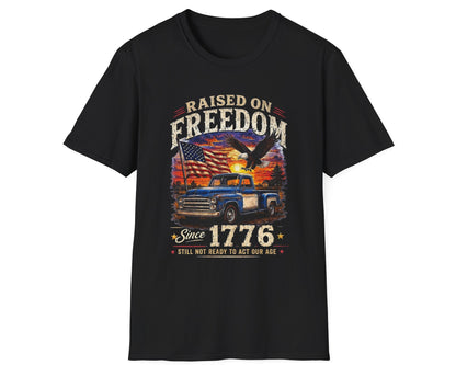 Raised on Freedom Tee - Gildan Softstyle