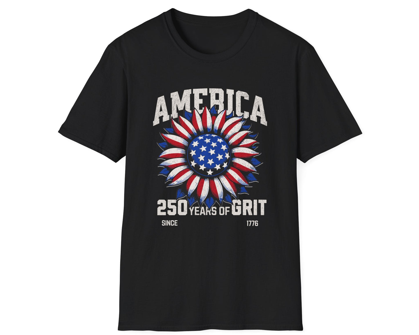 American Grit Sunflower Tee - Gildan Softstyle
