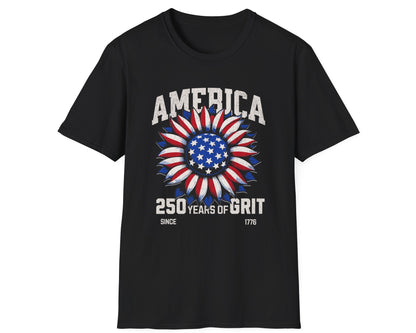 American Grit Sunflower Tee - Gildan Softstyle