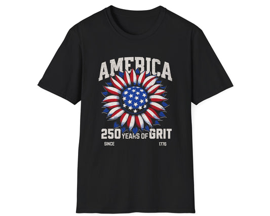 American Grit Sunflower Tee - Gildan Softstyle