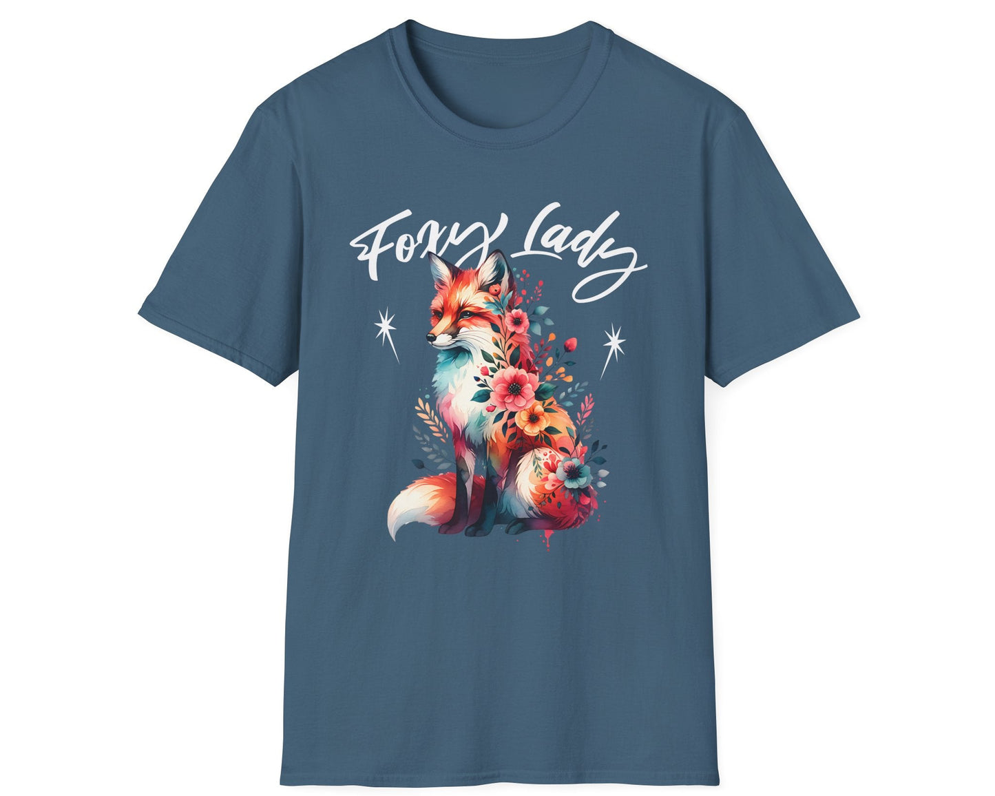 Foxy Lady Watercolor Tee - Gildan Softstyle