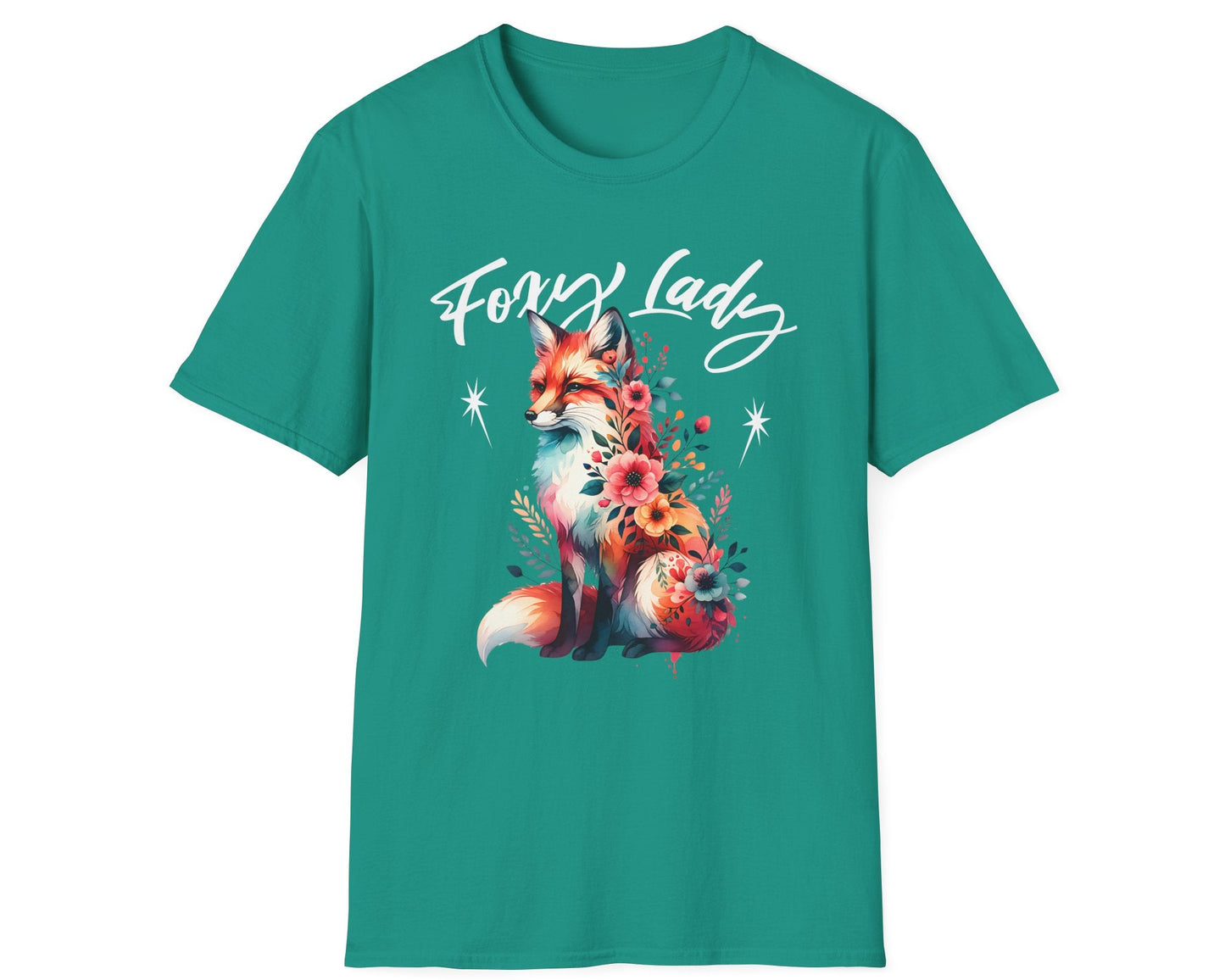 Foxy Lady Watercolor Tee - Gildan Softstyle