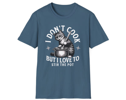 Stir the Pot Tabby Cat Tee - Gildan Softstyle