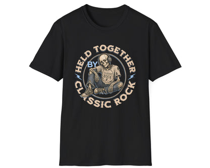 Held Together by Classic Rock Tee - Front Design - Gildan Softstyle