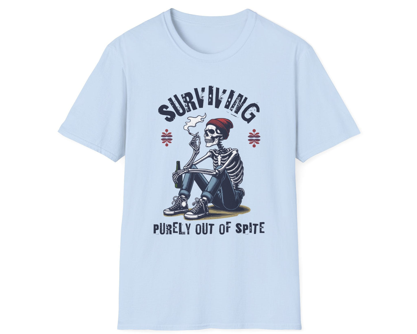 Spite Survivor Skeleton Tee - Gildan Softstyle