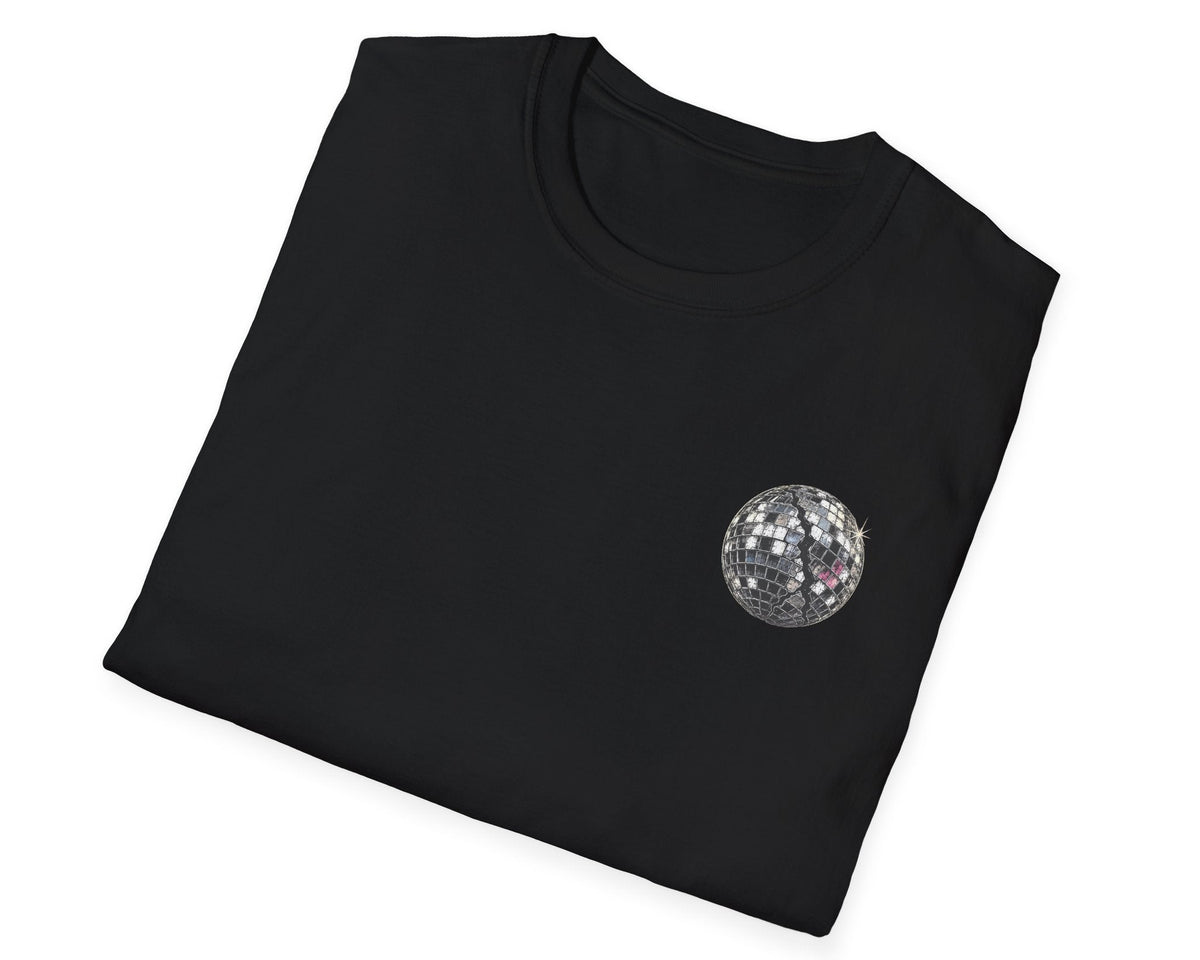Death Before Disco Tee - Back + Pocket-style Design - Gildan Softstyle