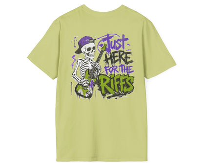 Skeleton Riffs Tee - Back + Pocket-style Design- Gildan Softstyle