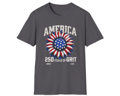 American Grit Sunflower Tee - Gildan Softstyle