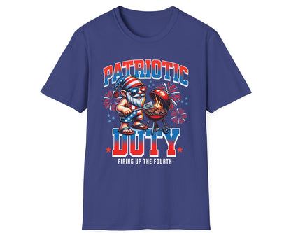 Patriotic Duty Firing Up the Fourth Tee - Gildan Softstyle