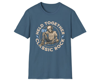 Held Together by Classic Rock Tee - Front Design - Gildan Softstyle