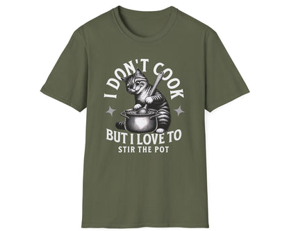 Stir the Pot Tabby Cat Tee - Gildan Softstyle