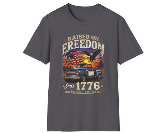 Raised on Freedom Tee - Gildan Softstyle