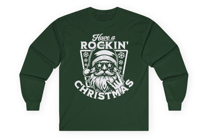 Rockin' Santa Long Sleeve Tee - Gildan Ultra